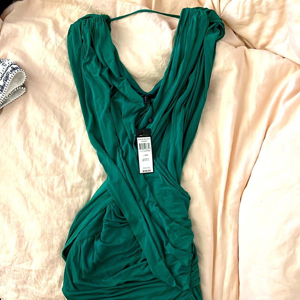 NWT BCBG XXS Green Cocktail Dress